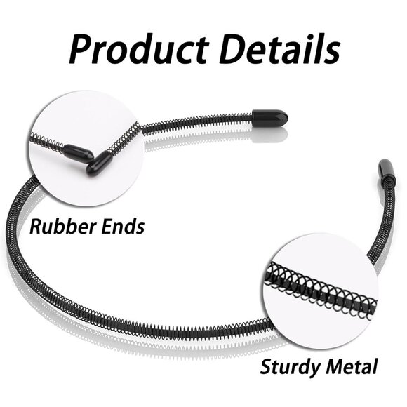 ⚡Men G-New 3pcs Metal Fashion Unisex Wavy Outdoor Sports Simple Elastic Headband - Picture 3 of 6